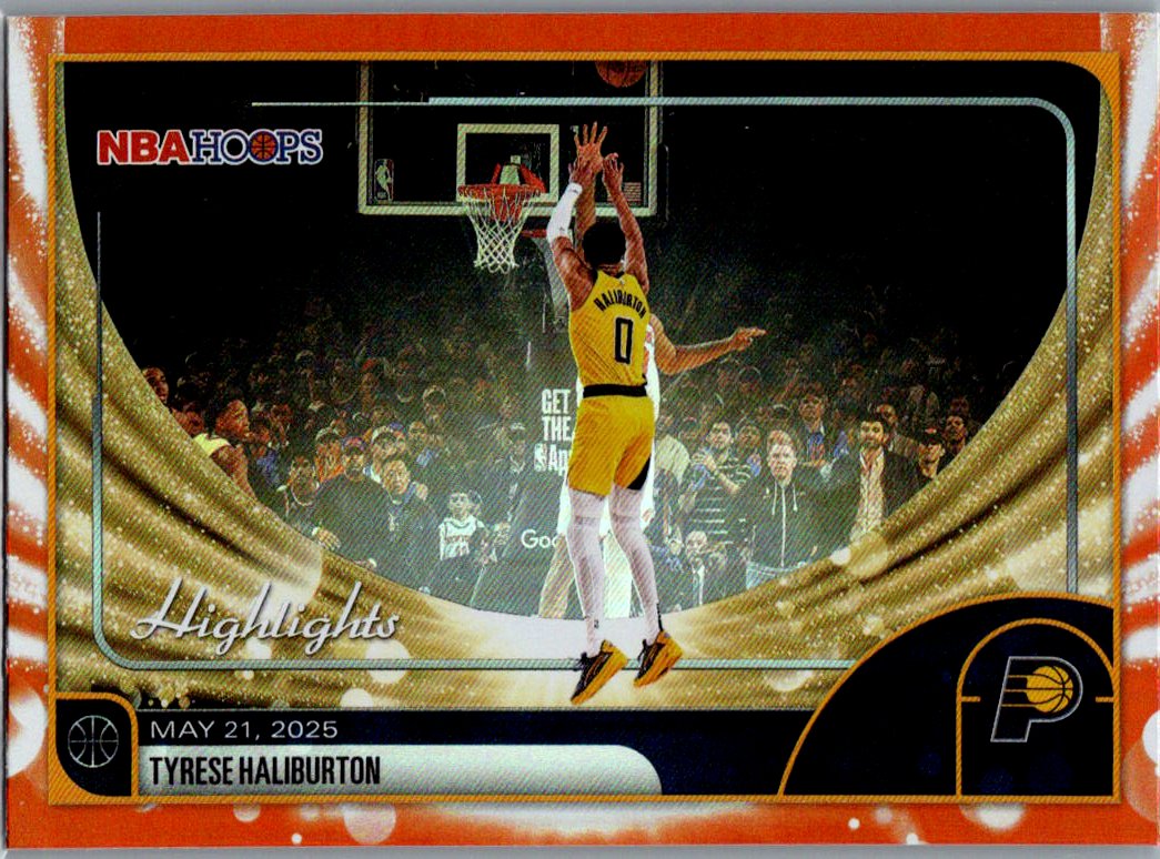 2025-26 Hoops - Orange Hoops Tyrese Haliburton #262 front