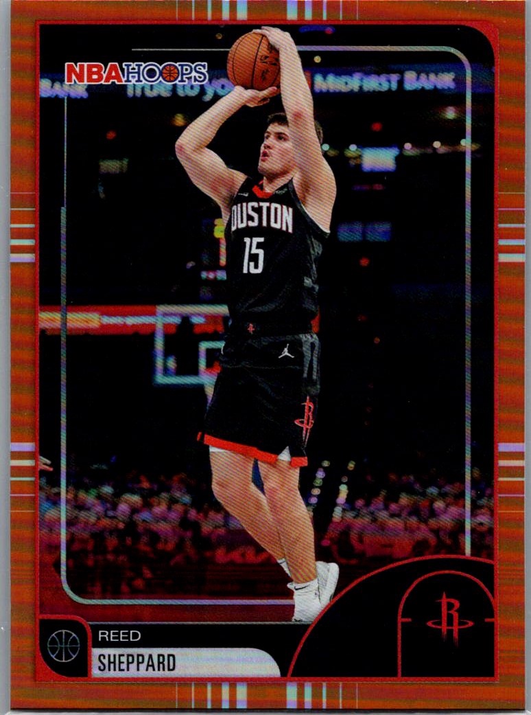 2025-26 Hoops - Orange Hoops Reed Sheppard #43 front