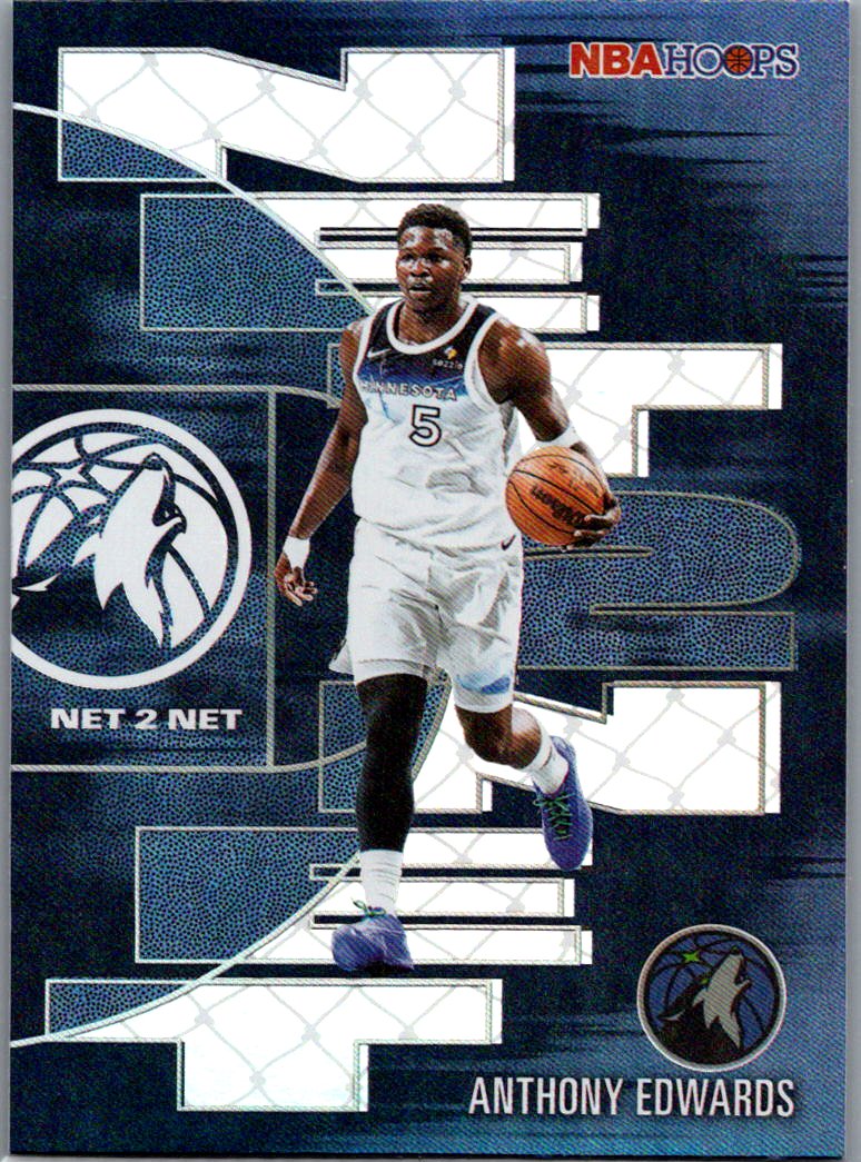 2025-26 Hoops - Net 2 Net Green Hoops Anthony Edwards #NTN-13 front