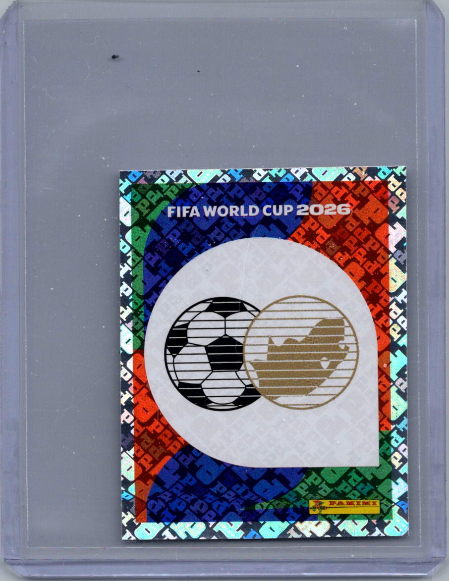 2026 Panini FIFA World Cup Stickers International Edition ("Printed in Italy" Back) Emblem FOIL #RSA1 front