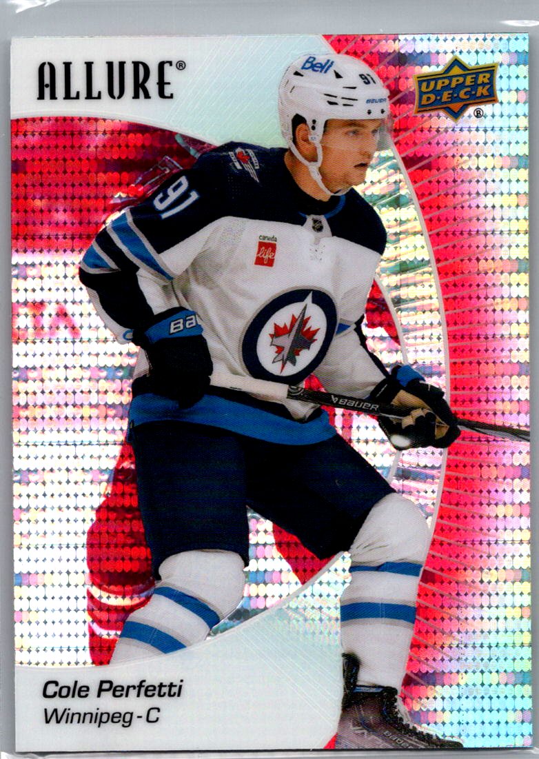 2023-24 Upper Deck Allure - Red Rainbow Cole Perfetti #37 front