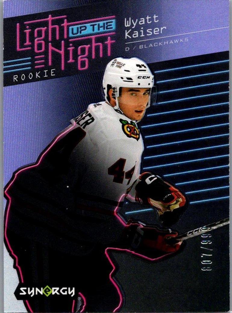 2023-24 Upper Deck Synergy - Light Up the Night Rookies Wyatt Kaiser #LN-WK SN999 front