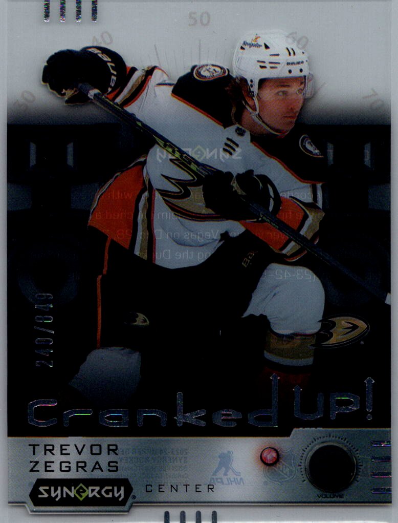 2023-24 Upper Deck Synergy - Cranked Up Trevor Zegras #CR-TZ SN849 front