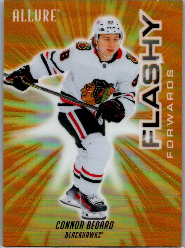 2025-26 Upper Deck Allure - Flashy Forwards Orange Connor Bedard #FF-14 front