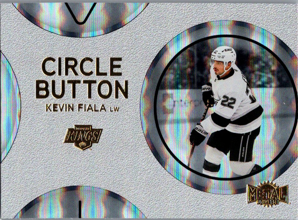 2025-26 SkyBox Metal Universe - Circle Button Kevin Fiala #CB-15 front