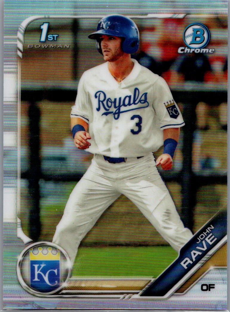 2019 Bowman Draft - Chrome Refractor John Rave #BDC-144 front