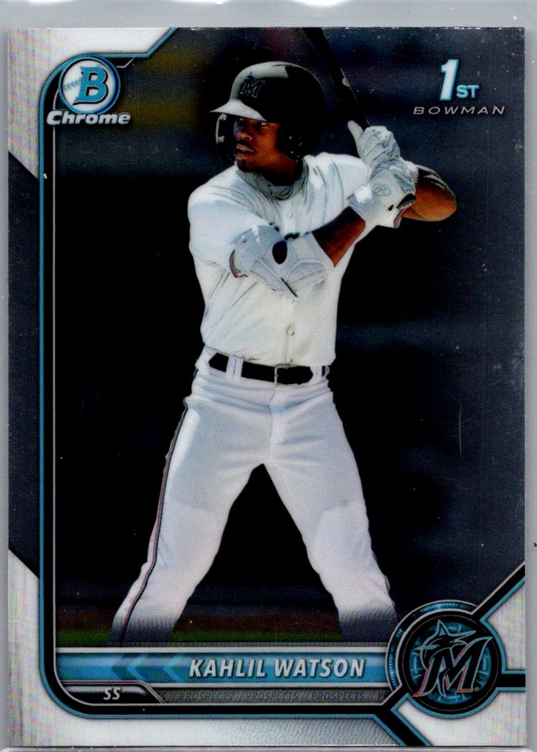 2022 Bowman - Chrome Prospects Kahlil Watson #BCP-3 front