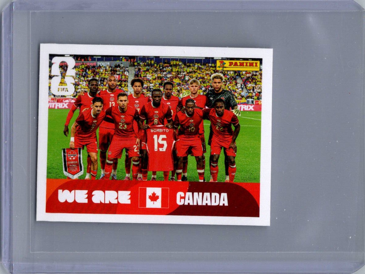 2026 Panini FIFA World Cup Stickers International Edition ("Printed in Italy" Back) Team Photo #CAN13 front