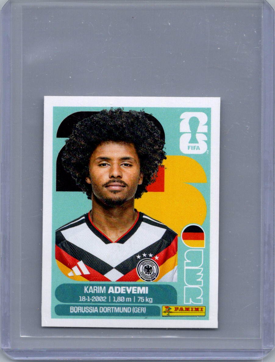 2026 Panini FIFA World Cup Stickers International Edition ("Printed in Italy" Back) Karim Adeyemi #GER19 front