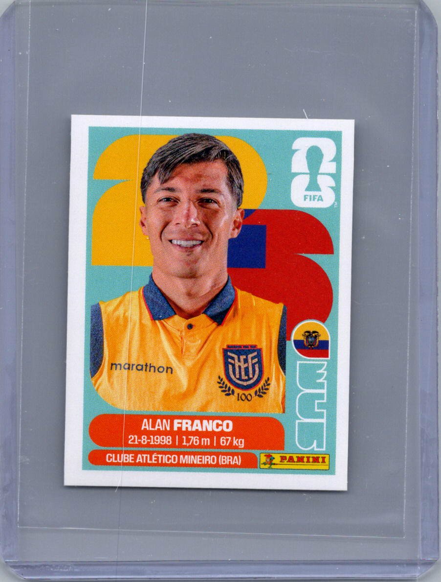 2026 Panini FIFA World Cup Stickers International Edition ("Printed in Italy" Back) Alan Franco #ECU10 front