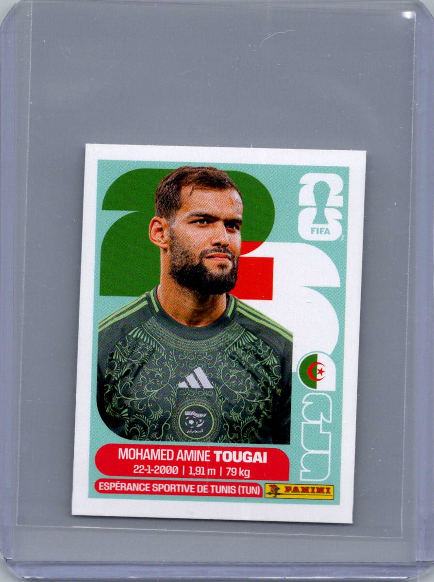 2026 Panini FIFA World Cup Stickers International Edition ("Printed in Italy" Back) Mohamed Amine Tougai #ALG6 front