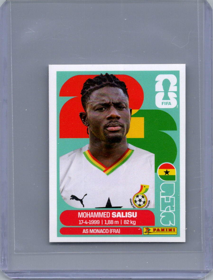 2026 Panini FIFA World Cup Stickers International Edition ("Printed in Italy" Back) Mohammed Salisu #GHA4 front