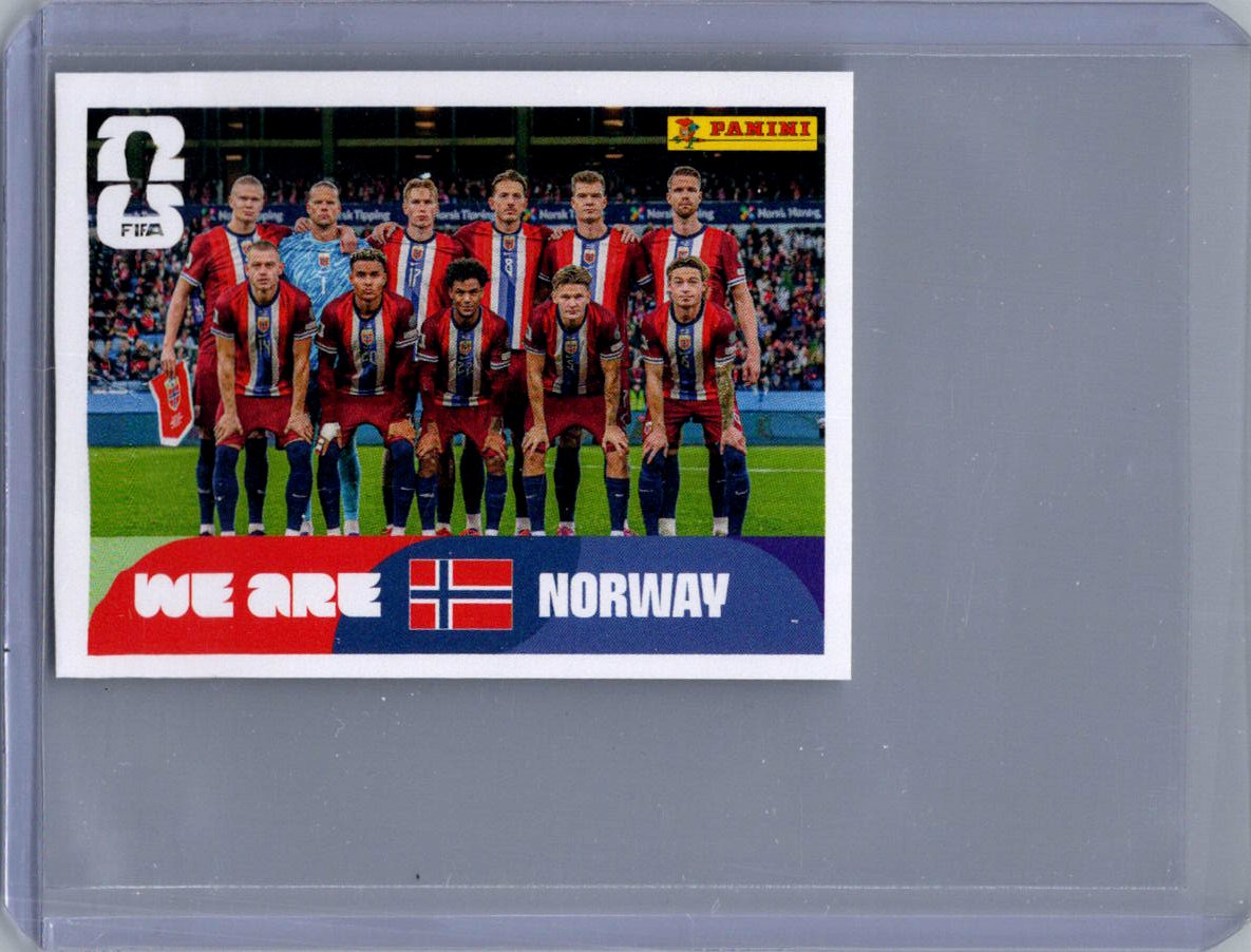 2026 Panini FIFA World Cup Stickers International Edition ("Printed in Italy" Back) Team Photo #NOR13 front