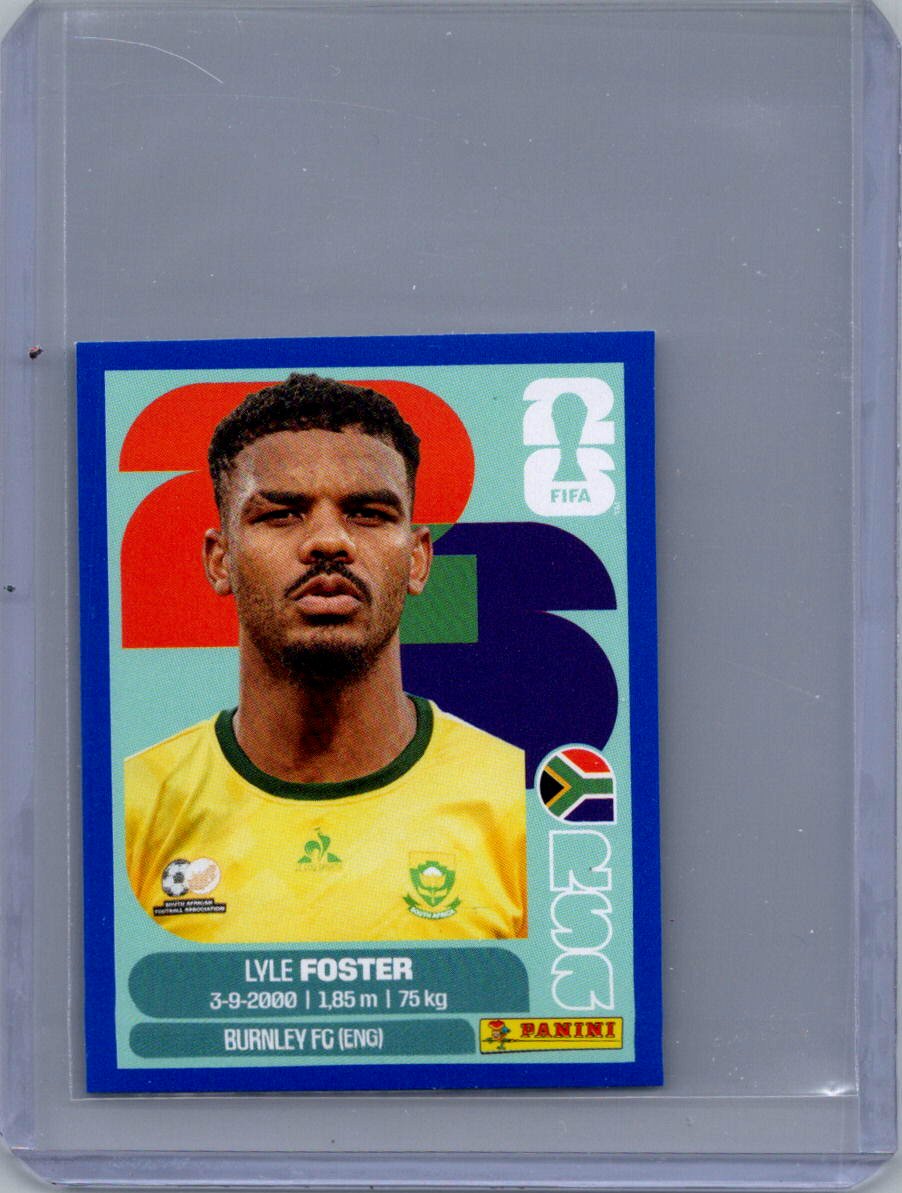 2026 Panini FIFA World Cup Stickers International Edition ("Printed in Italy" Back) Lyle Foster #RSA17 front
