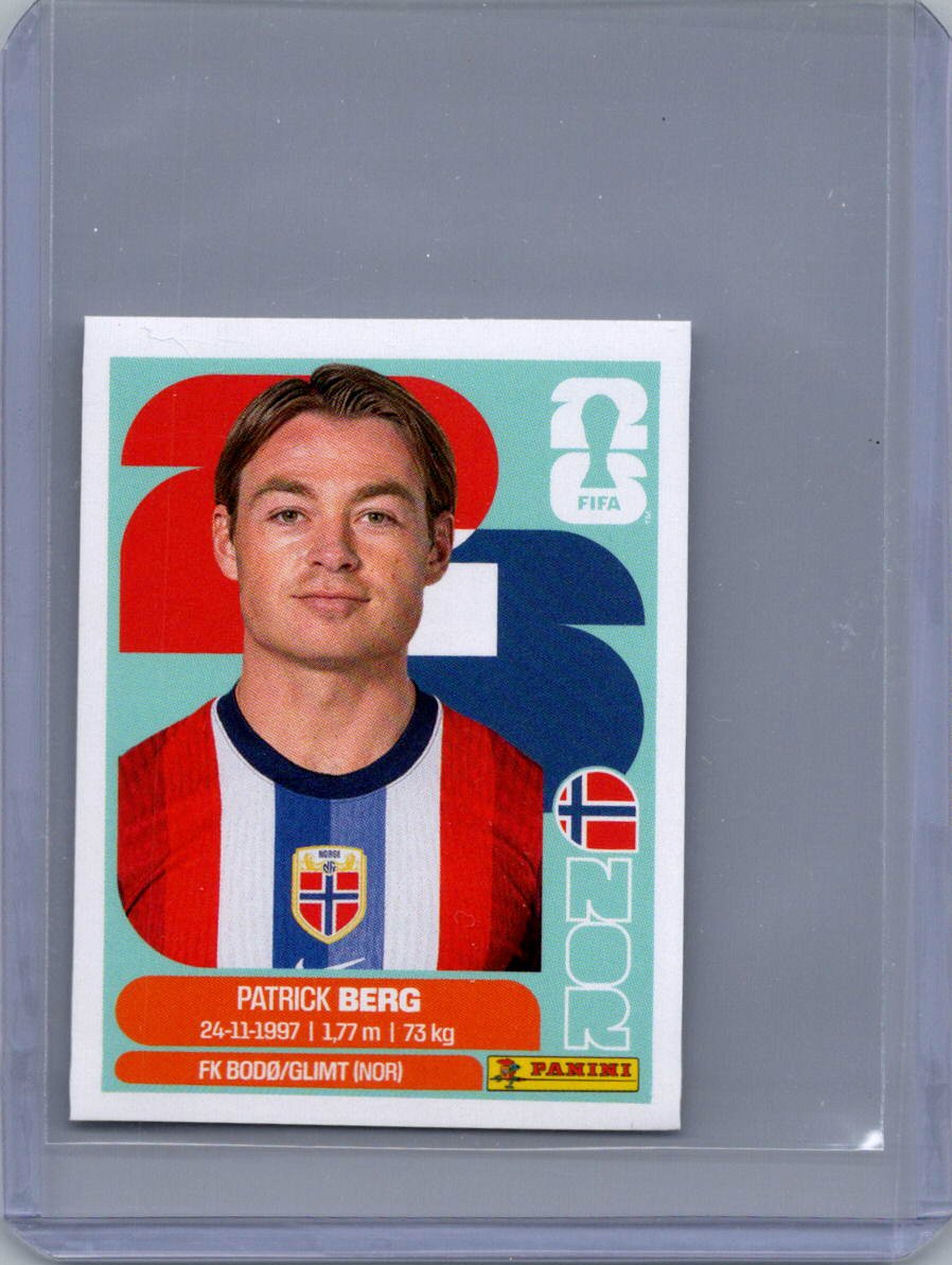 2026 Panini FIFA World Cup Stickers International Edition ("Printed in Italy" Back) Patrick Berg #NOR14 front