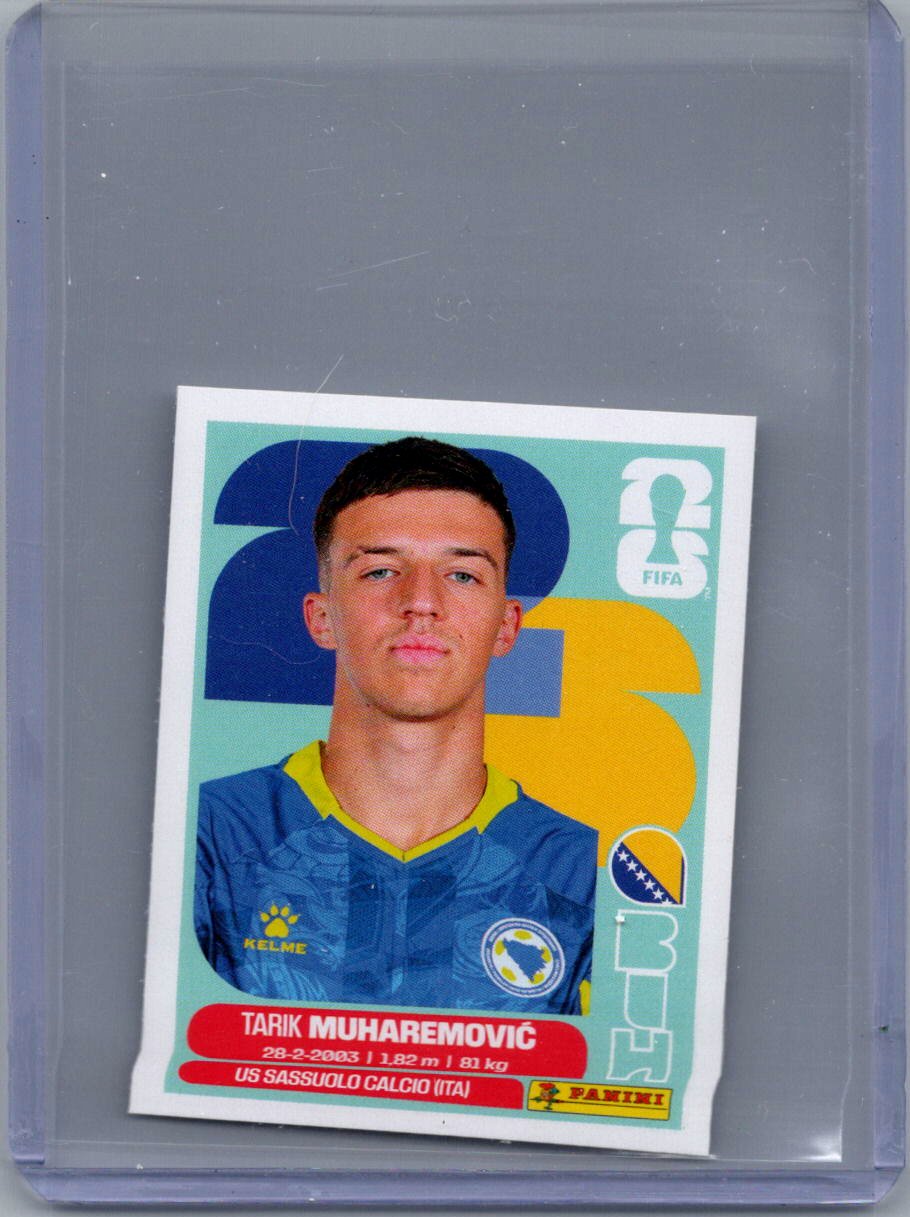 2026 Panini FIFA World Cup Stickers International Edition ("Printed in Italy" Back) Tarik Muharemovic #BIH5 front