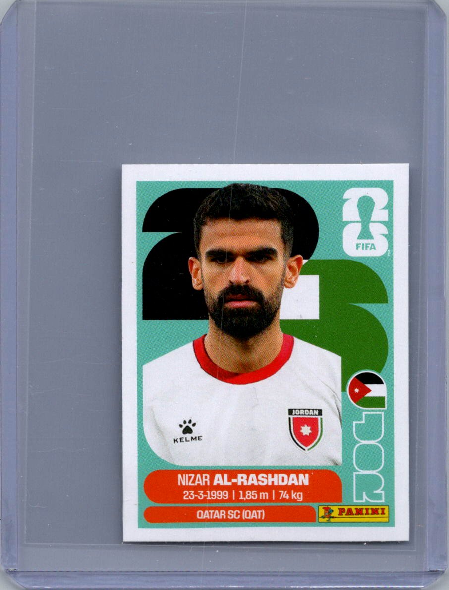 2026 Panini FIFA World Cup Stickers International Edition ("Printed in Italy" Back) Nizar Al-Rashdan #JOR10 front