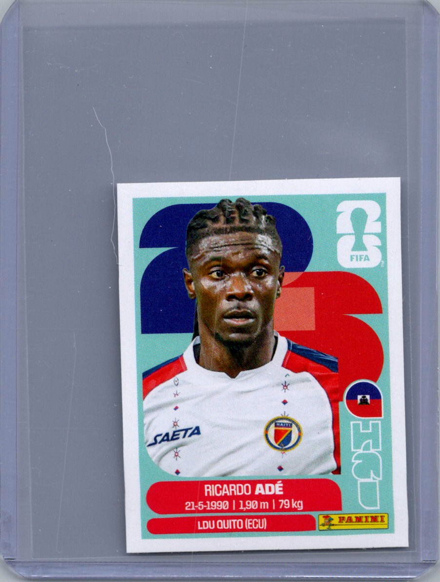 2026 Panini FIFA World Cup Stickers International Edition ("Printed in Italy" Back) Ricardo Adé #HAI6 front