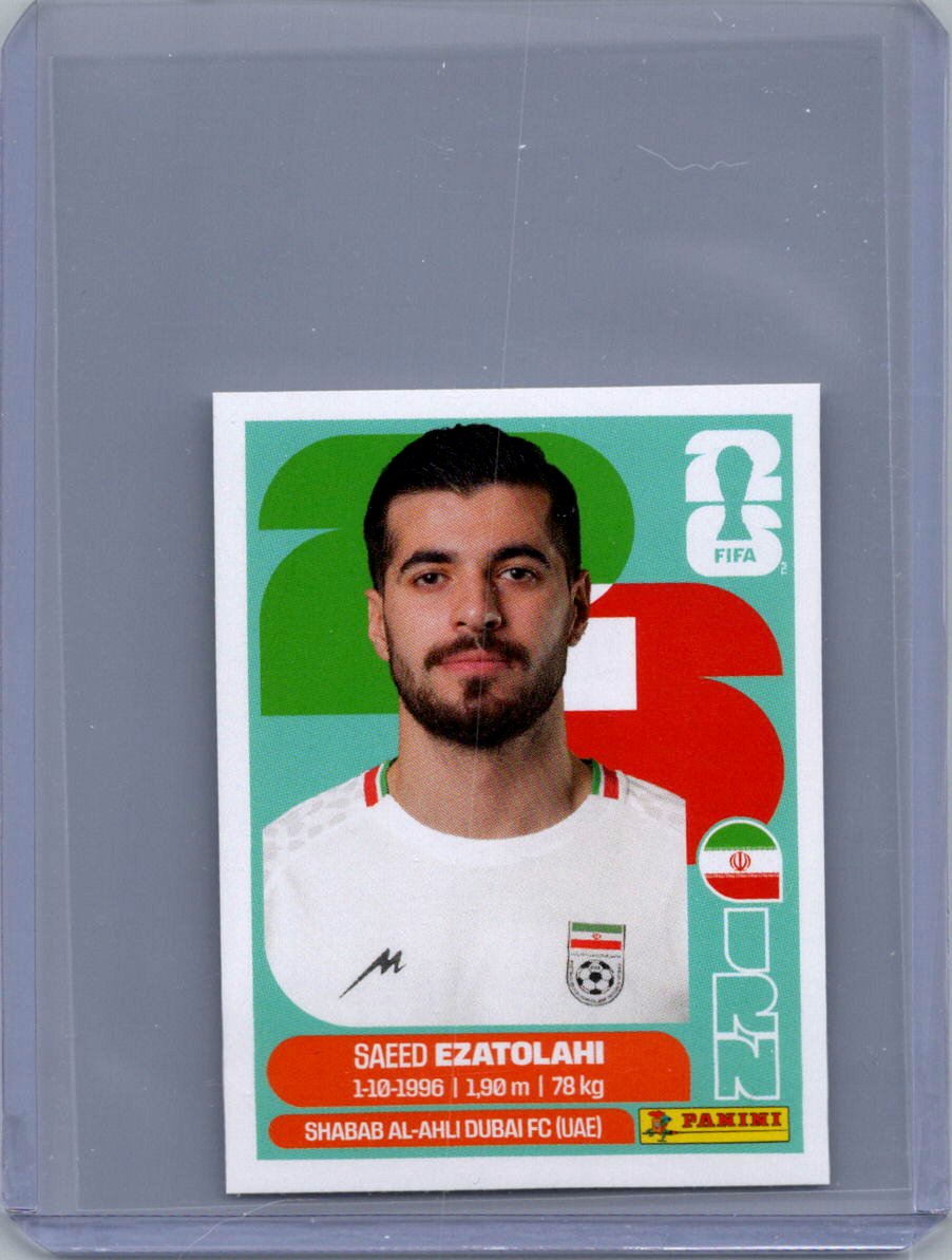 2026 Panini FIFA World Cup Stickers International Edition ("Printed in Italy" Back) Saeid Ezatolahi #IRN11 front