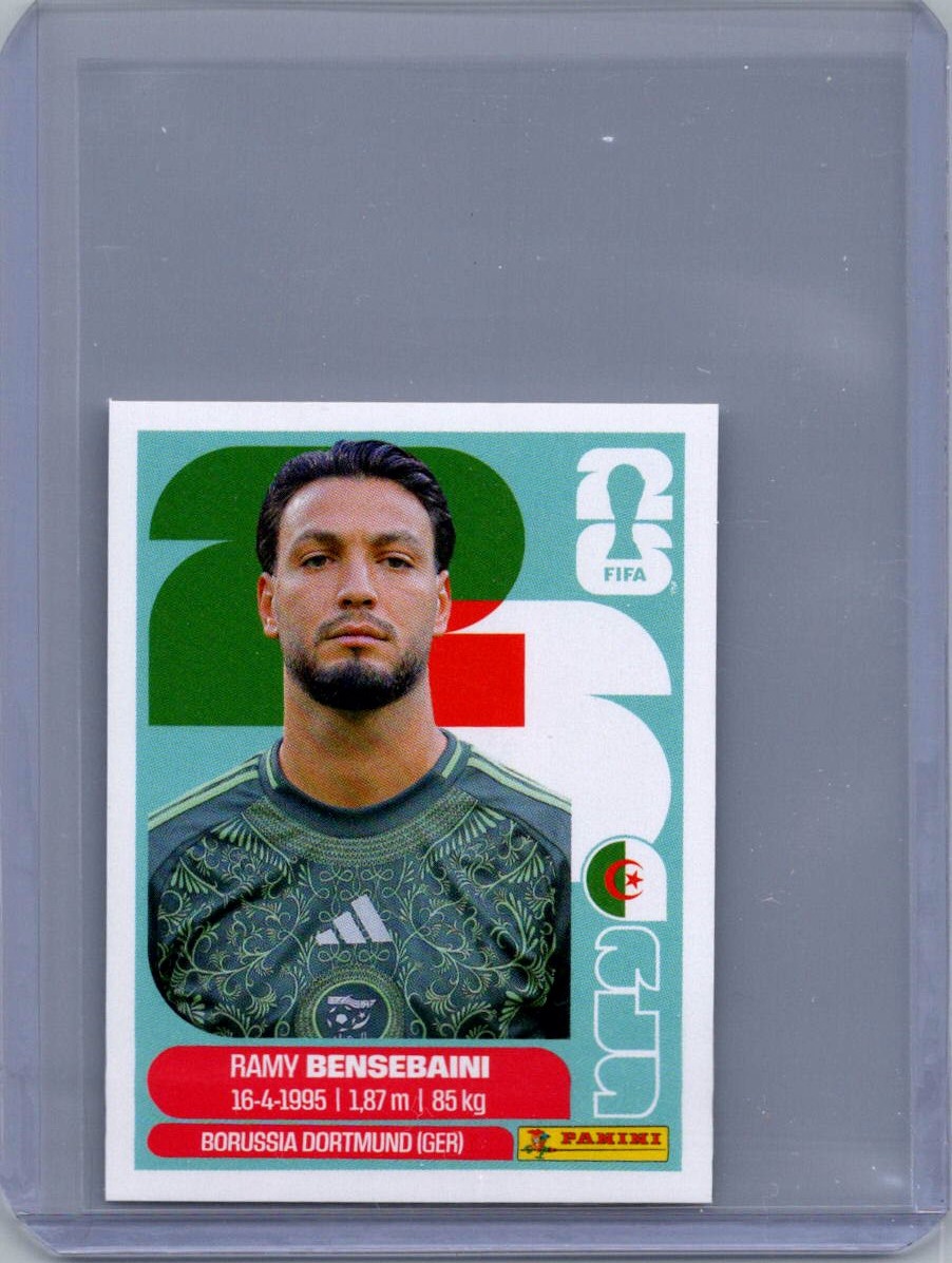 2026 Panini FIFA World Cup Stickers International Edition ("Printed in Italy" Back) Ramy Bensebaini #ALG3 front