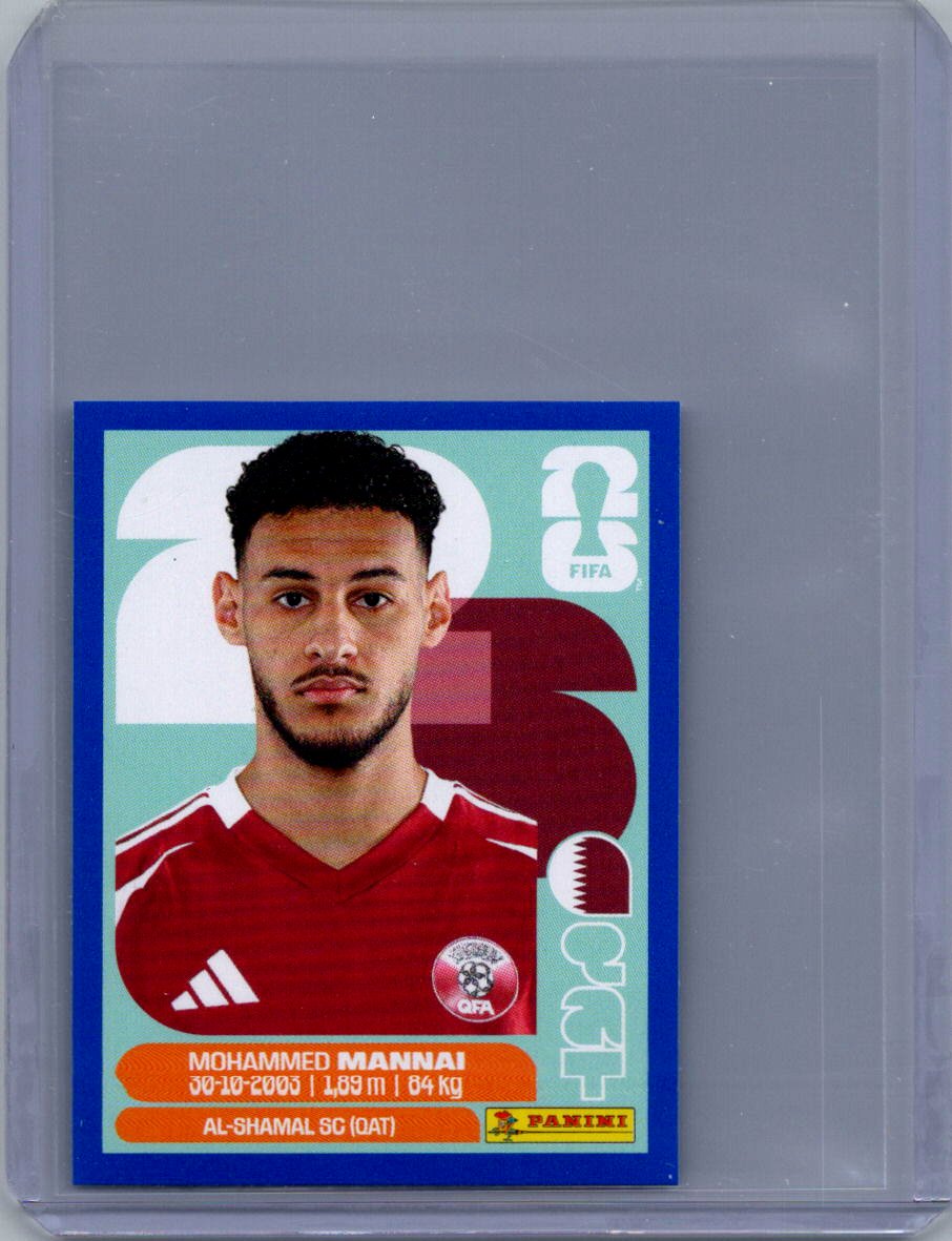 2026 Panini FIFA World Cup Stickers International Edition ("Printed in Italy" Back) Mohamed Al-Mannai #QAT9 front