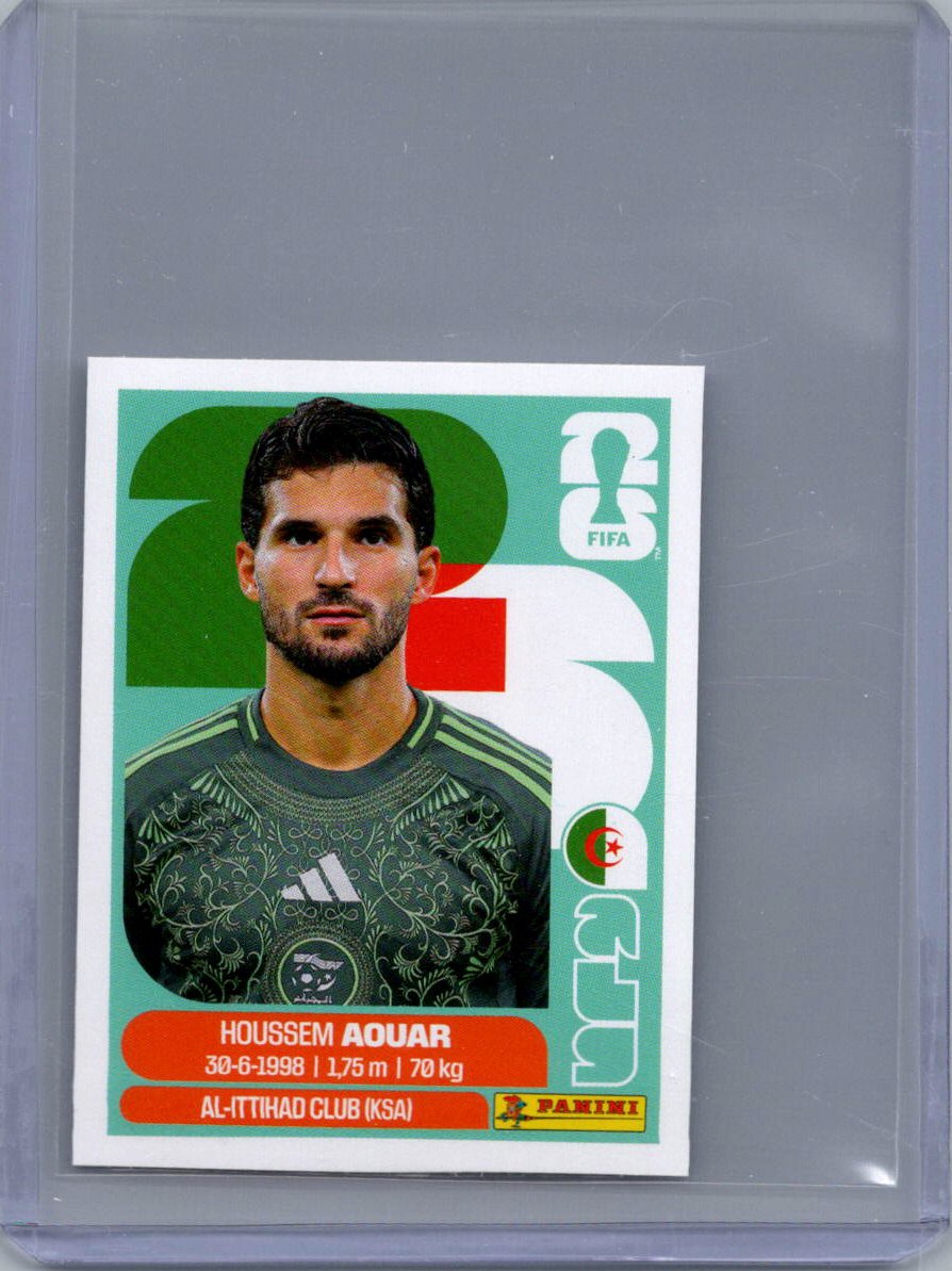 2026 Panini FIFA World Cup Stickers International Edition ("Printed in Italy" Back) Houssem Aouar #ALG9 front