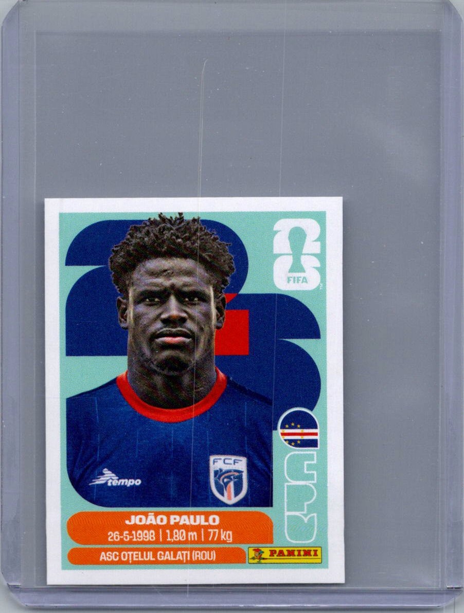 2026 Panini FIFA World Cup Stickers International Edition ("Printed in Italy" Back) Joao Paulo #CPV8 front