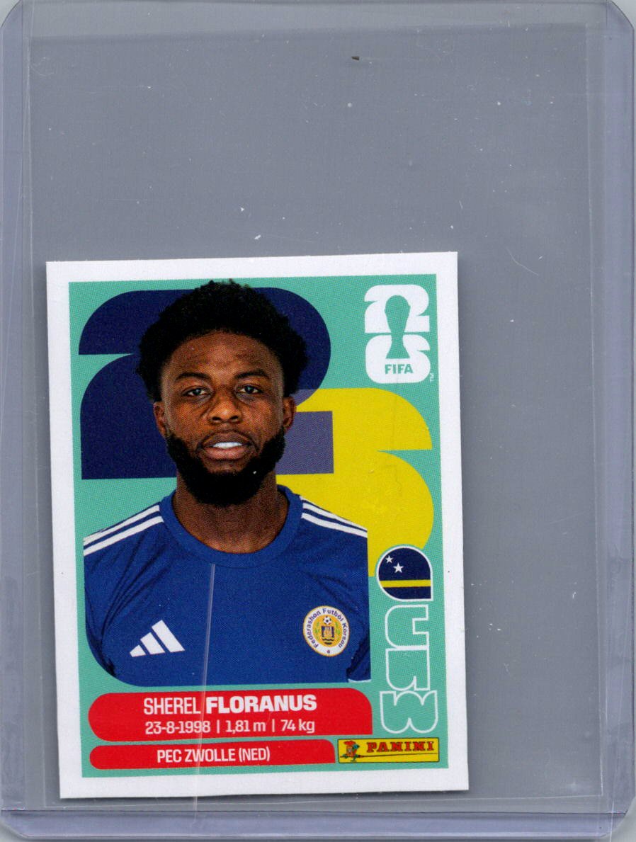 2026 Panini FIFA World Cup Stickers International Edition ("Printed in Italy" Back) Sherel Floranus #CUW4 front