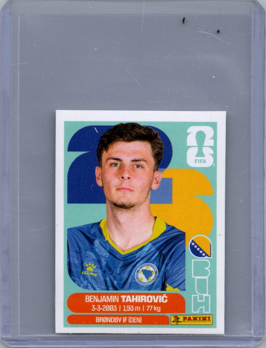 2026 Panini FIFA World Cup Stickers International Edition ("Printed in Italy" Back) Benjamin Tahirovic #BIH9 front