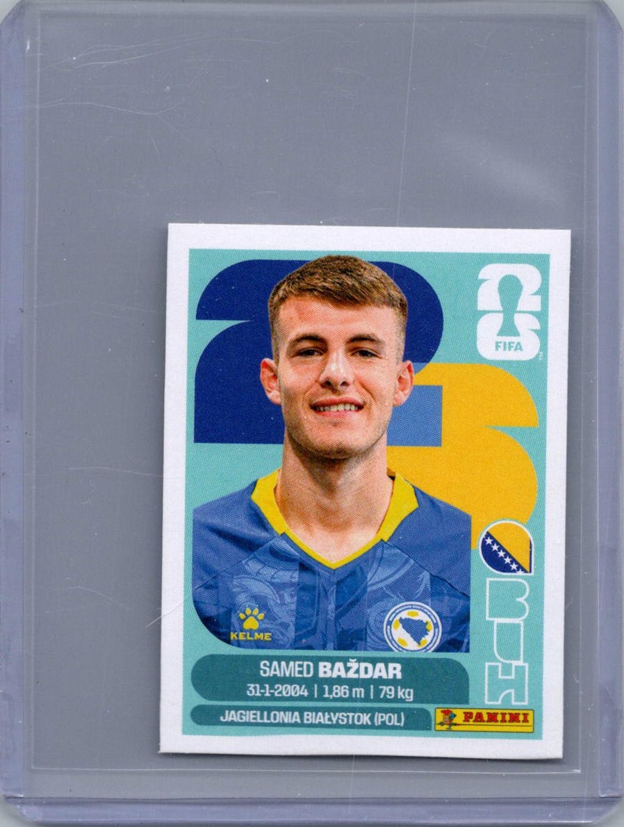 2026 Panini FIFA World Cup Stickers International Edition ("Printed in Italy" Back) Samed Bazdar #BIH19 front