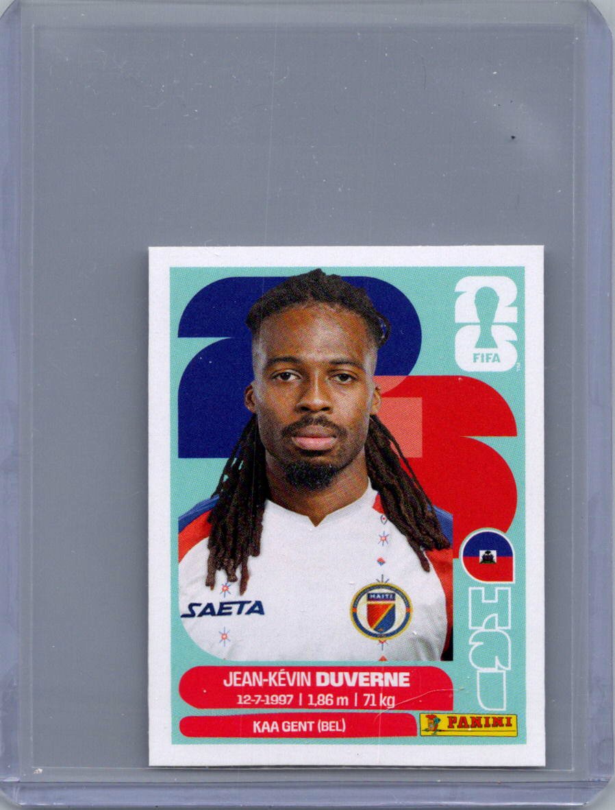 2026 Panini FIFA World Cup Stickers International Edition ("Printed in Italy" Back) Jean-Kevin Duverne #HAI5 front