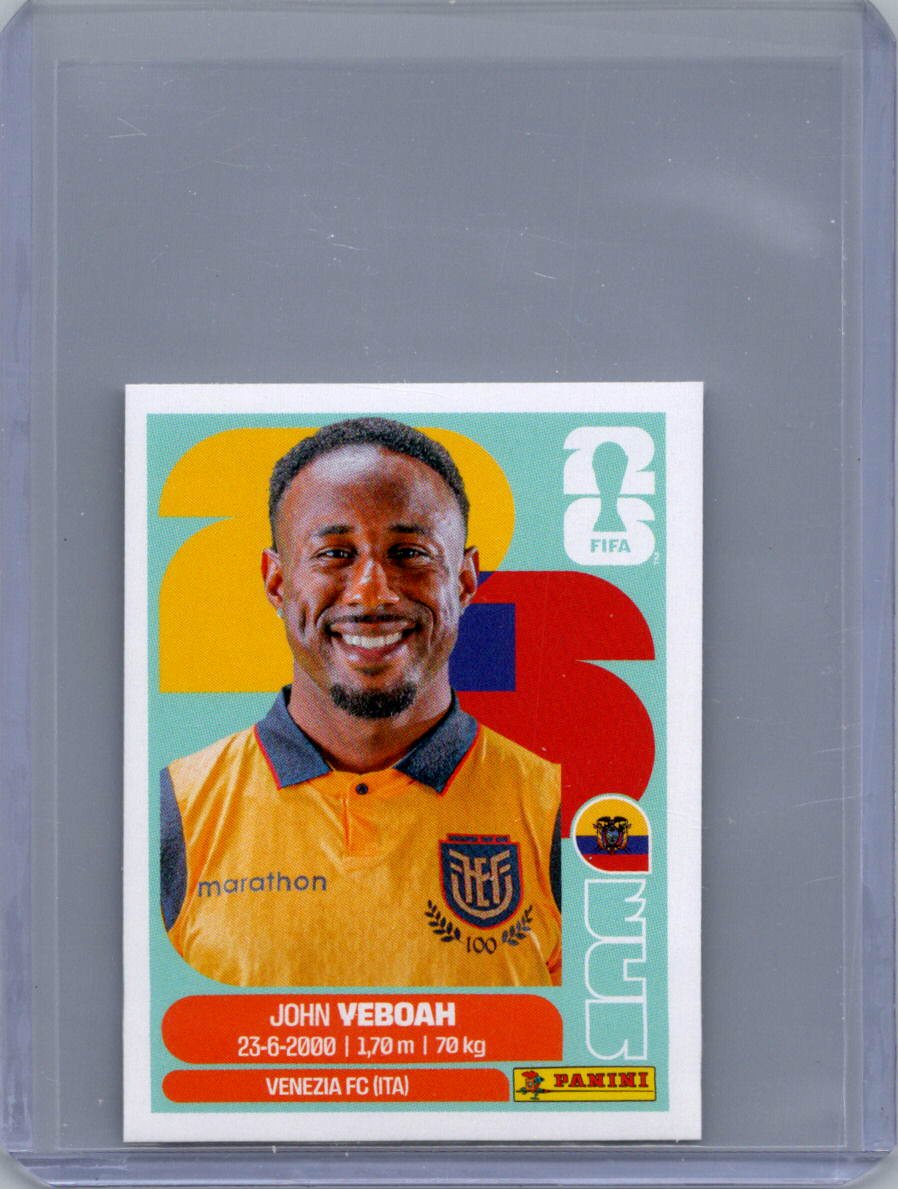 2026 Panini FIFA World Cup Stickers International Edition ("Printed in Italy" Back) John Yeboah #ECU14 front
