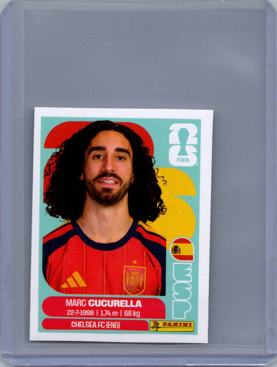 2026 Panini FIFA World Cup Stickers International Edition ("Printed in Italy" Back) Marc Cucurella #ESP8 front