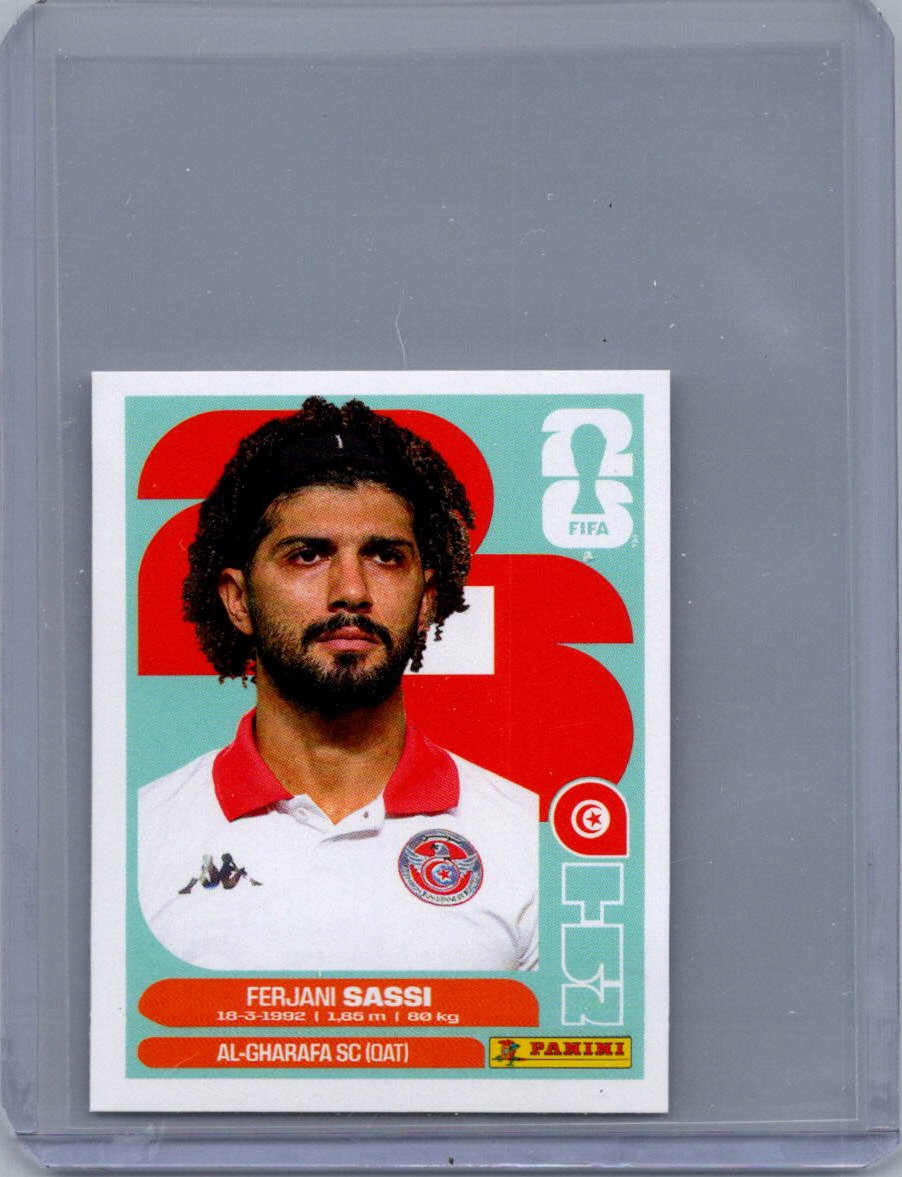 2026 Panini FIFA World Cup Stickers International Edition ("Printed in Italy" Back) Ferjani Sassi #TUN11 front