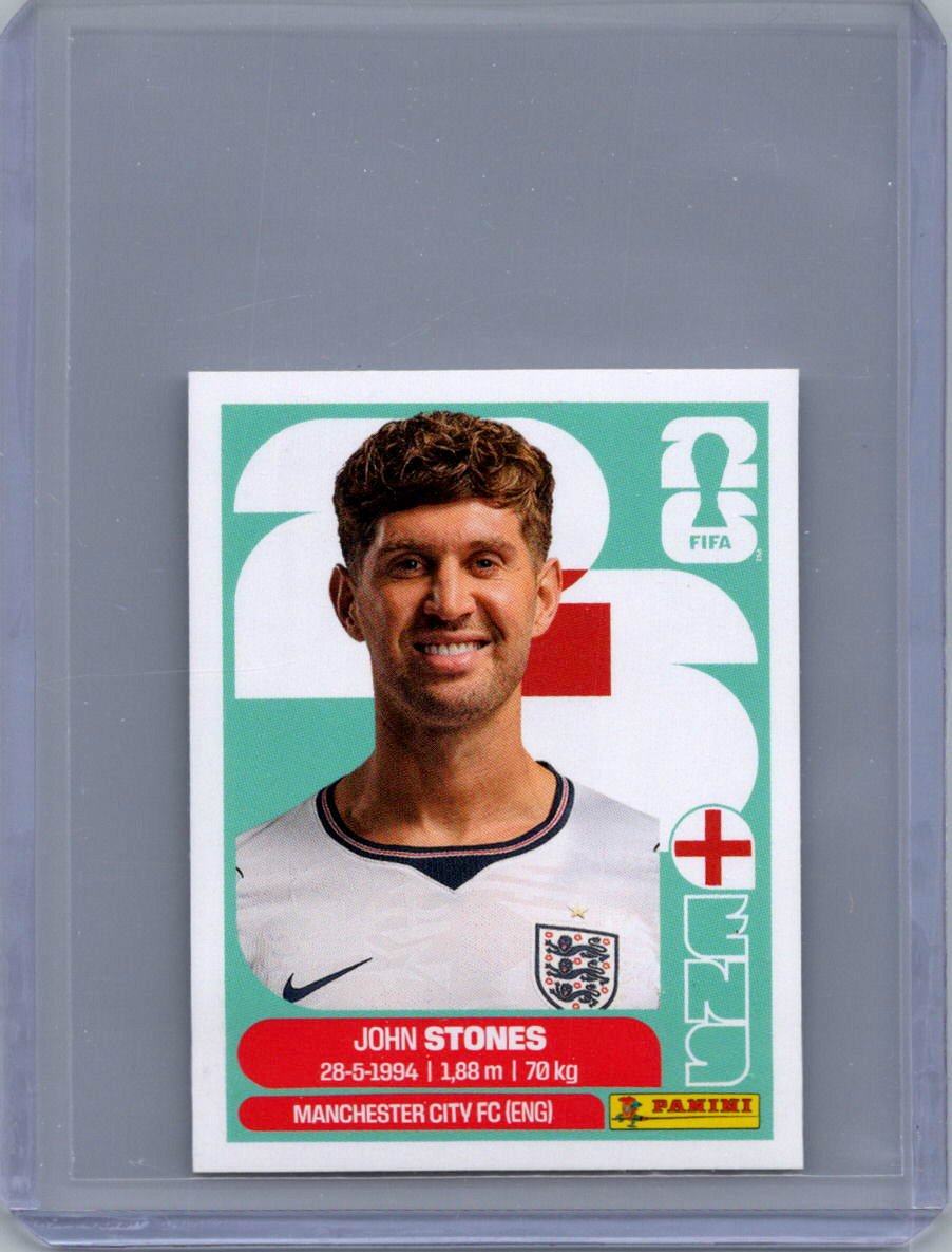 2026 Panini FIFA World Cup Stickers International Edition ("Printed in Italy" Back) John Stones #ENG3 front