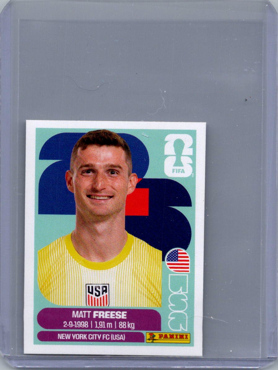 2026 Panini FIFA World Cup Stickers International Edition ("Printed in Italy" Back) Matt Freese #USA2 front