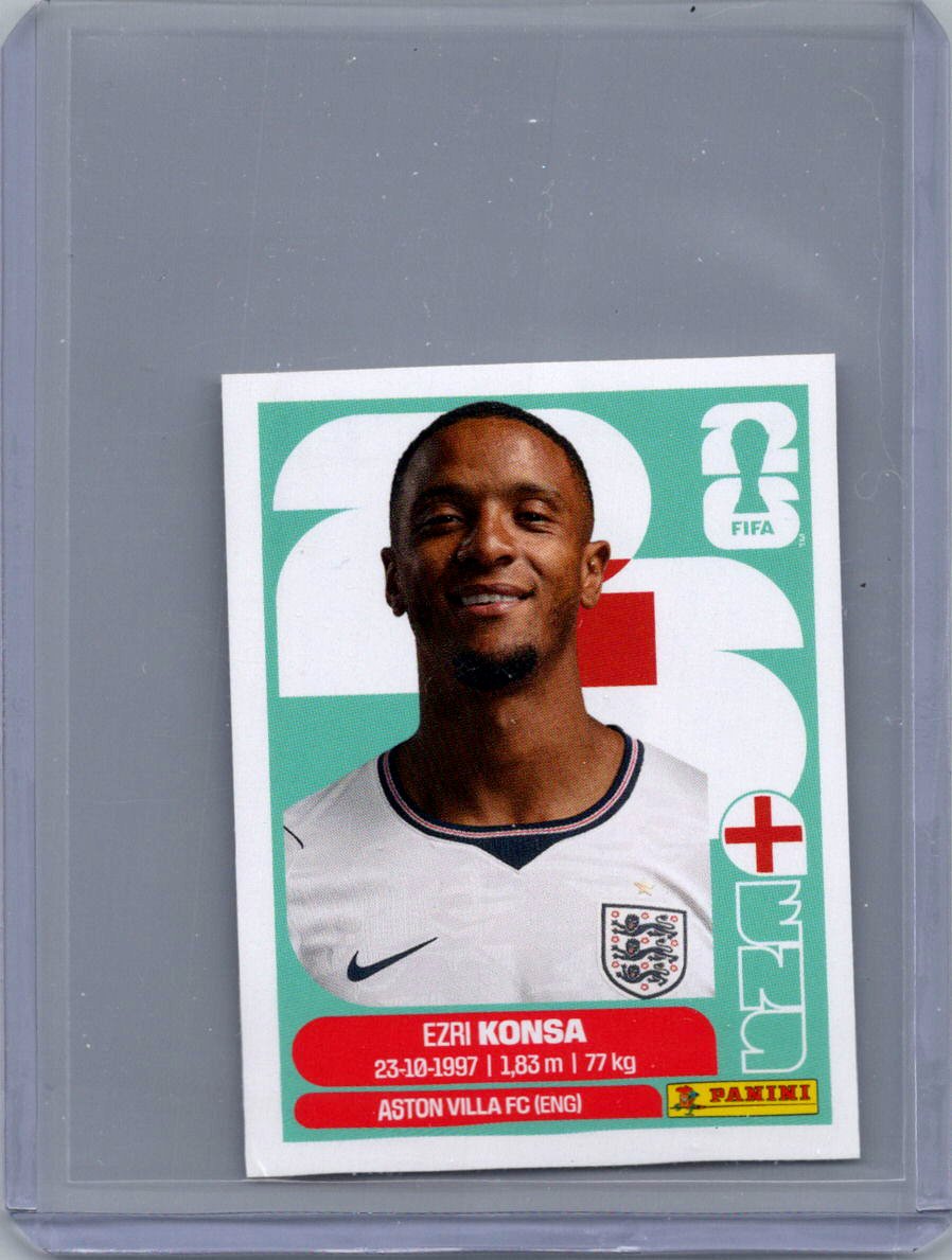 2026 Panini FIFA World Cup Stickers International Edition ("Printed in Italy" Back) Ezri Konsa #ENG5 front
