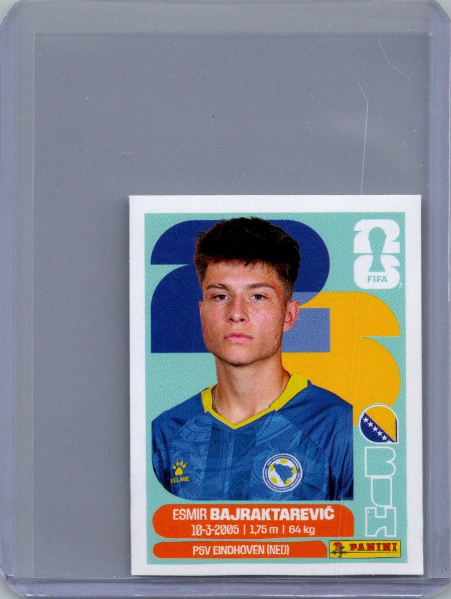 2026 Panini FIFA World Cup Stickers International Edition ("Printed in Italy" Back) Esmir Bajraktarevic #BIH15 front