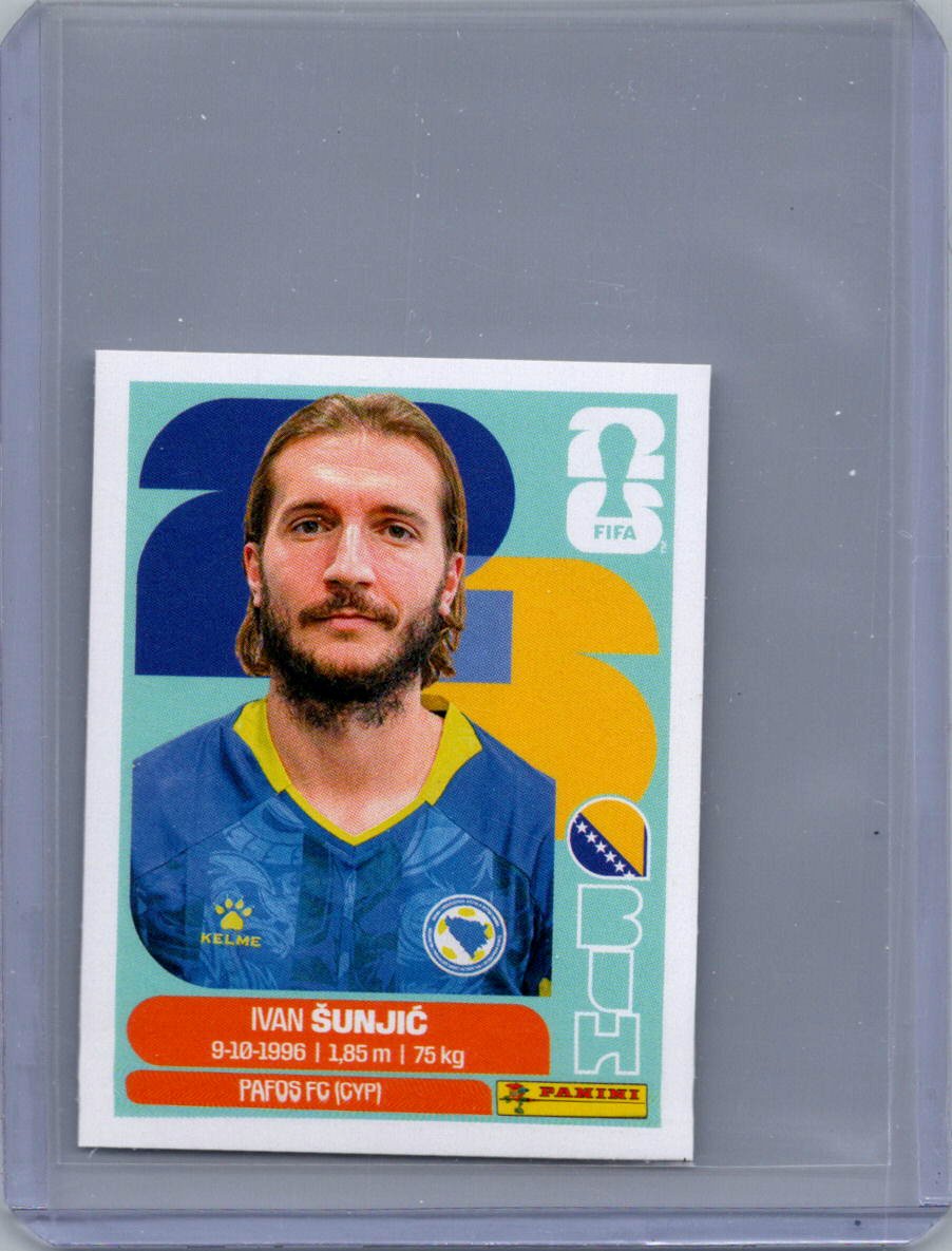 2026 Panini FIFA World Cup Stickers International Edition ("Printed in Italy" Back) Ivan Sunjic #BIH11 front
