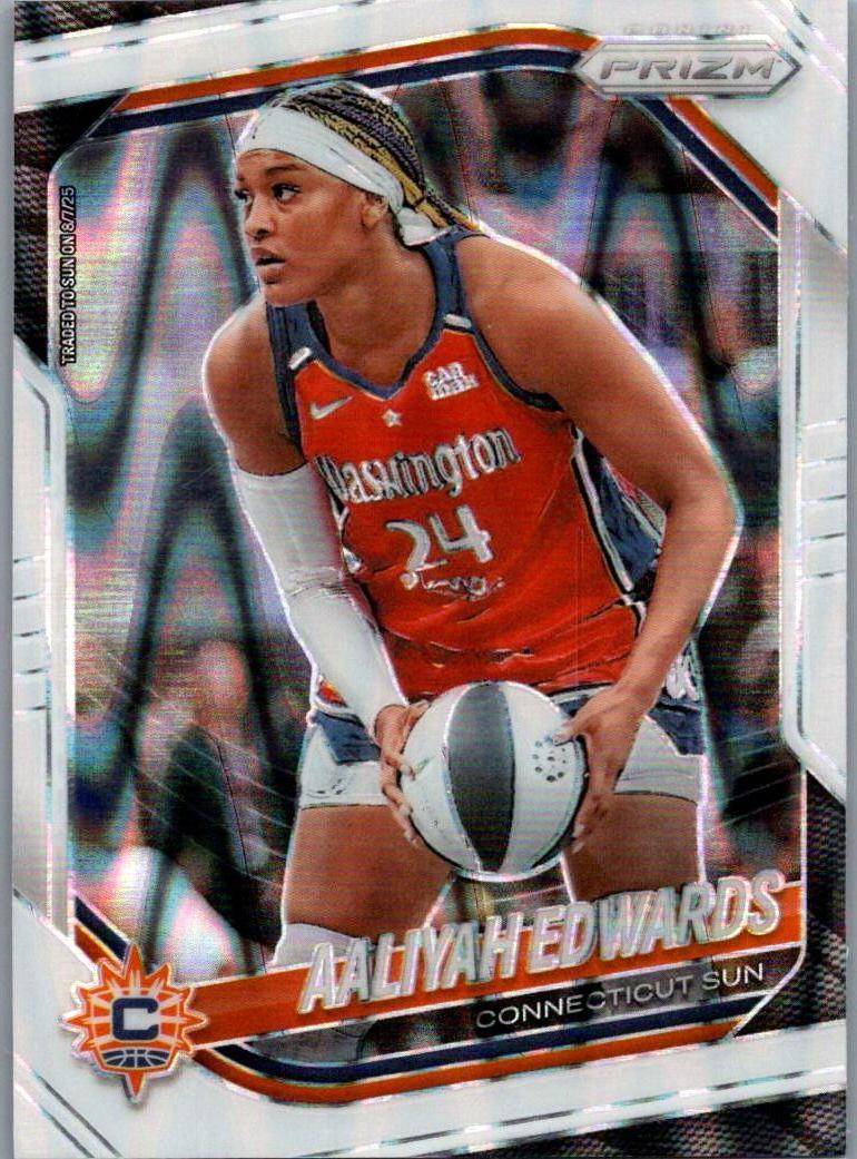 2025 Panini Prizm WNBA - White Seismic Prizms Aaliyah Edwards #94 front