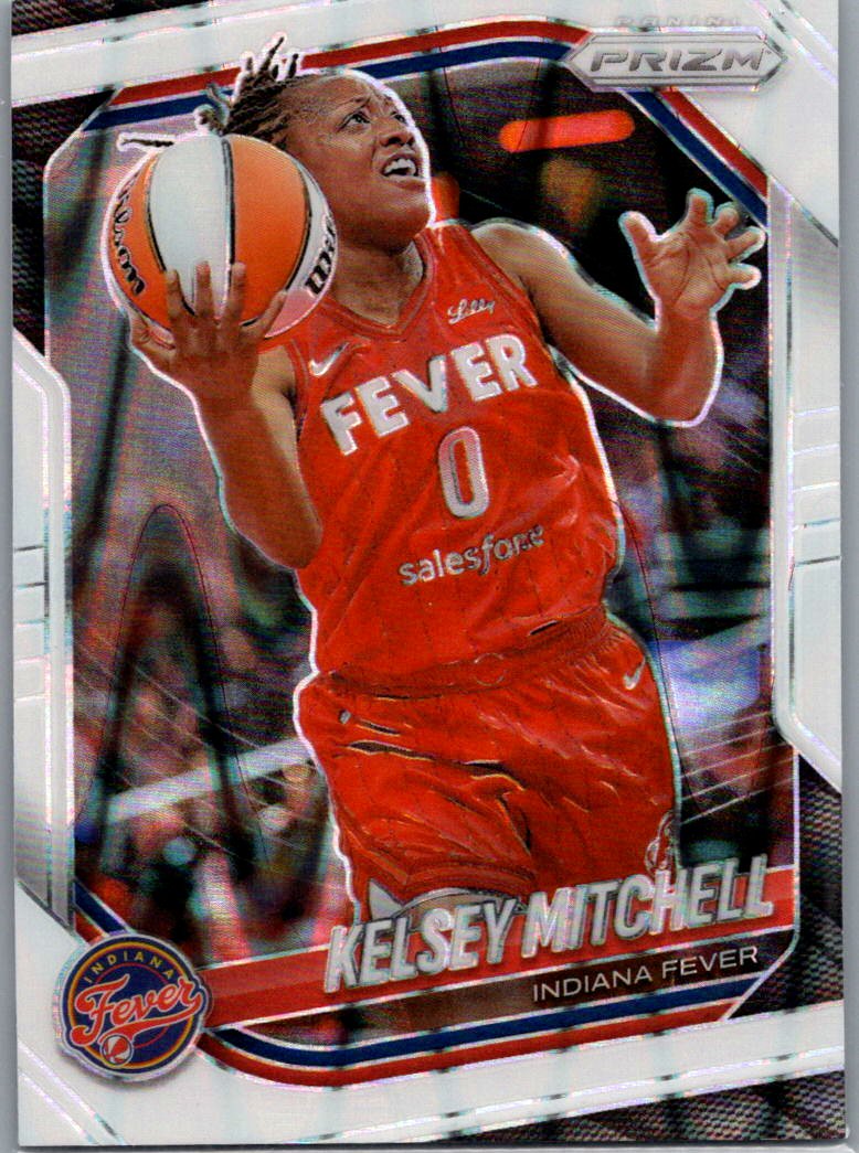 2025 Panini Prizm WNBA - White Seismic Prizms Kelsey Mitchell #35 front