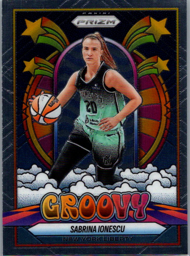2025 Panini Prizm WNBA - Groovy Sabrina Ionescu #9 front