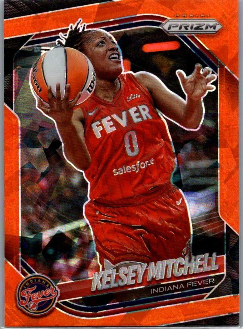 2025 Panini Prizm WNBA - Zduplicate Orange Ice Prizms Kelsey Mitchell #35 front