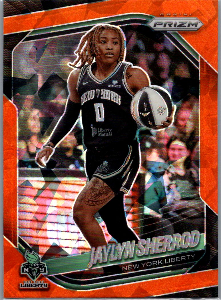 2025 Panini Prizm WNBA - Zduplicate Orange Ice Prizms Jaylyn Sherrod #93 front