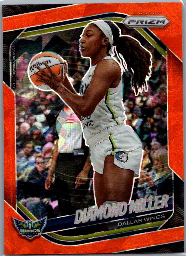 2025 Panini Prizm WNBA - Zduplicate Orange Ice Prizms Diamond Miller #27 front