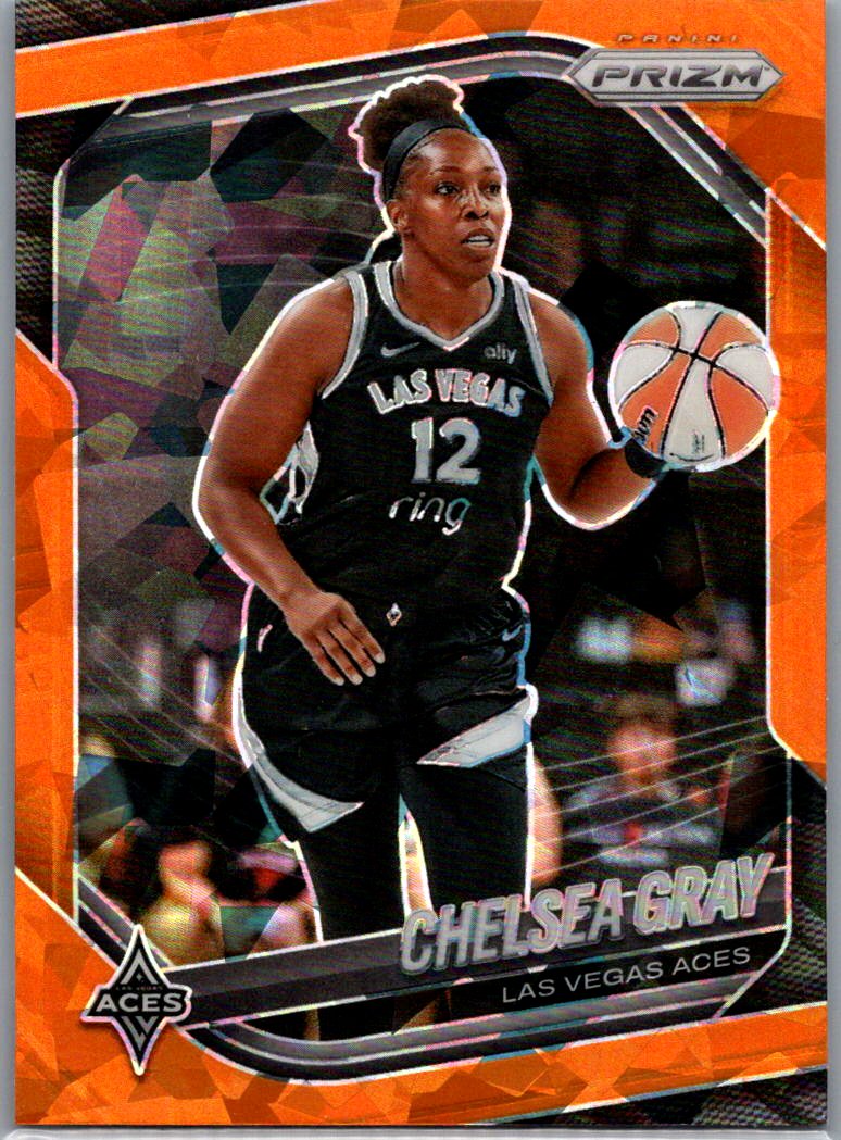 2025 Panini Prizm WNBA - Zduplicate Orange Ice Prizms Chelsea Gray #111 front