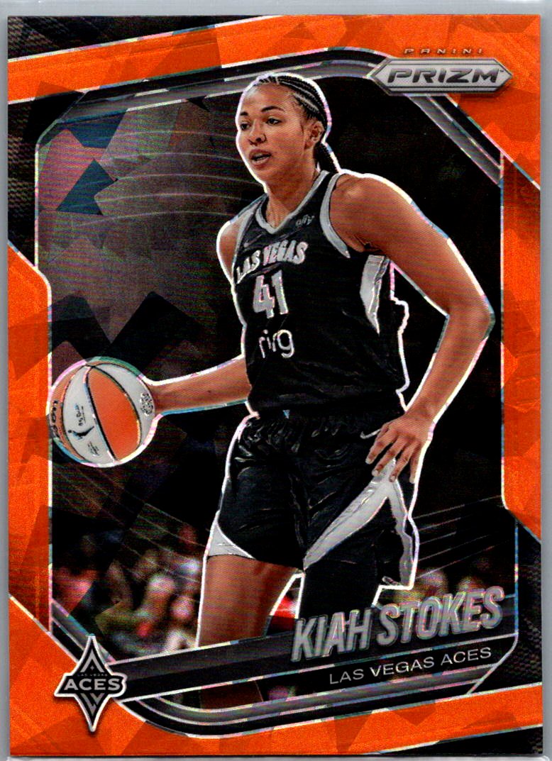 2025 Panini Prizm WNBA - Zduplicate Orange Ice Prizms Kiah Stokes #58 front