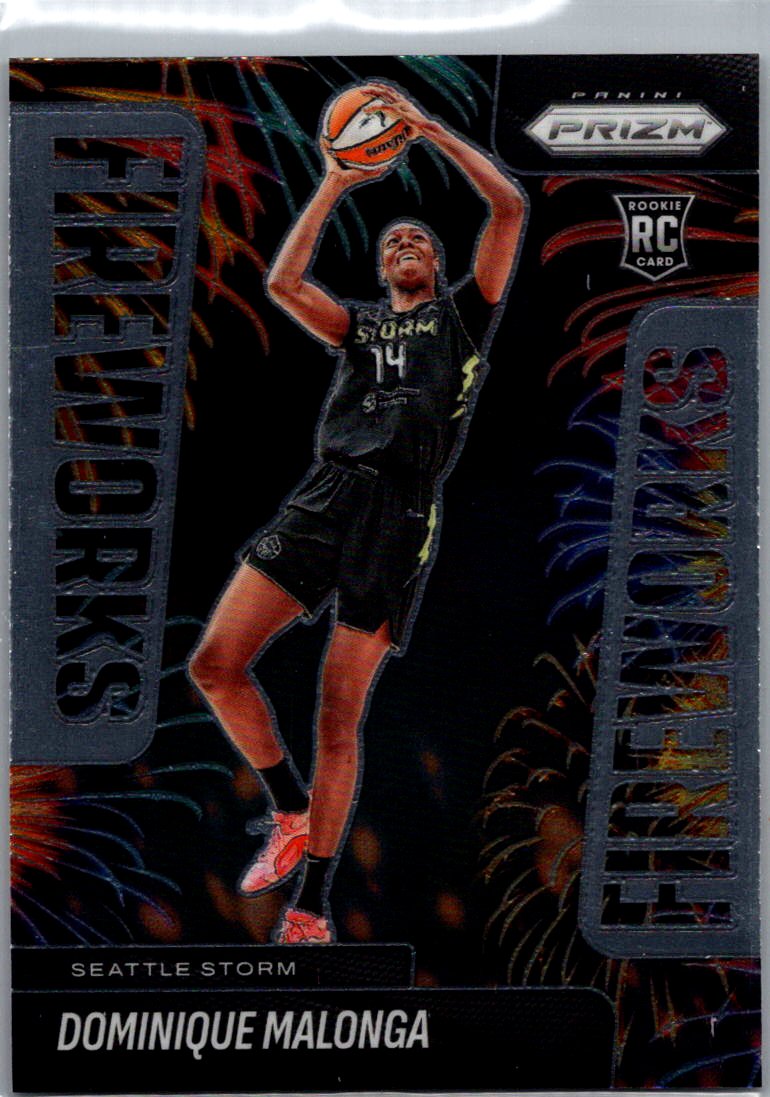 2025 Panini Prizm WNBA - Fireworks Dominique Malonga #12 front