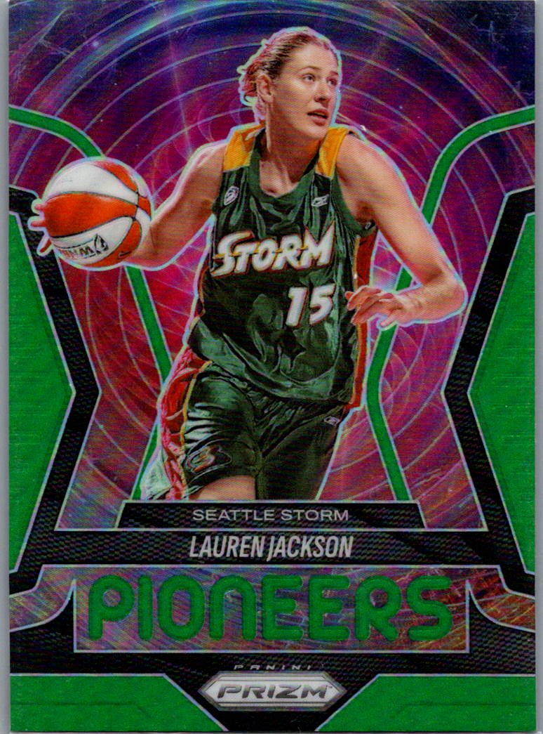 2025 Panini Prizm WNBA - Pioneers Green Prizms Lauren Jackson #4 front