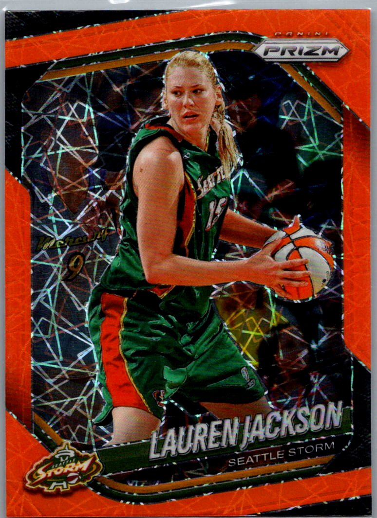 2025 Panini Prizm WNBA - Orange Velocity Prizms Lauren Jackson #91 front